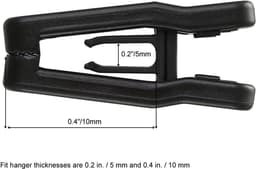 40x Wasknijpers Zwart - Sterke Antislip Kledingclips voor Kledinghangers — thumbnail 3