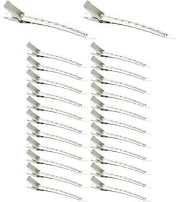 Haarspelden - Verdelingsklemmen - Professionele Styling - Antislip Ontwerp - 24 stuks 9 cm - Zilver — thumbnail 1