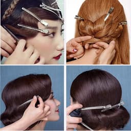 Haarspelden - Verdelingsklemmen - Professionele Styling - Antislip Ontwerp - 24 stuks 9 cm - Zilver — thumbnail 4