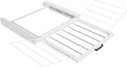 Tussenstuk Wasmachine Droger – Stapelkit met Uitklapbaar Droogrek – Wit – Bodo® — thumbnail 1