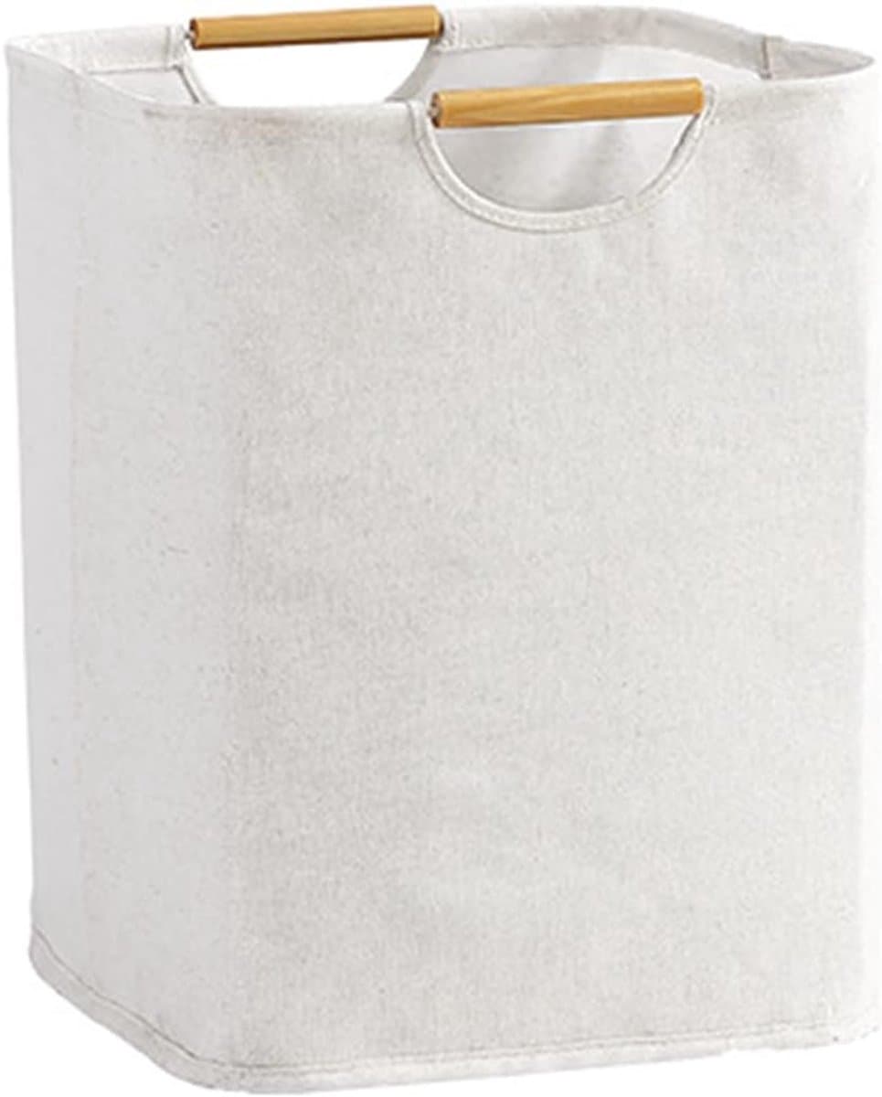 Wasmand - Wasmand opvouwbaar - Wasmand Beige - 30x30x40 cm Opvouwbare Mand - Ruimtebesparend - Badkamermand Handvat - Perfect voor Slaapkamer - Badkamer - Slaapzaal - Wasruimte - Feestdecoratie - Kerst — afbeelding 1