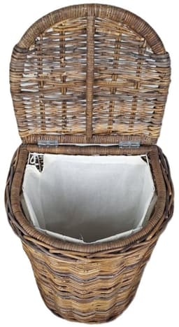 MigoStyling - Wasmand - Brown - Rotan - Halfrond - Hoogte 60 cm - Met Uitneembare Waszak — thumbnail 3