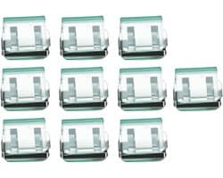 Broekklem - broekclip - broek clip - broek klem - Kleding Clip - 10 stuks - broekspijp clip - broekspijp verkorter - Bevestigingsclip voor broekspijp - wasknijpers - Antislip Vaste Gesp - Transparant groen — afbeelding 1