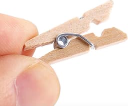 Mini Wasknijpers Hout - 25MM - 100 stuks — thumbnail 1