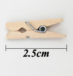 Mini Wasknijpers Hout - 25MM - 100 stuks — thumbnail 4