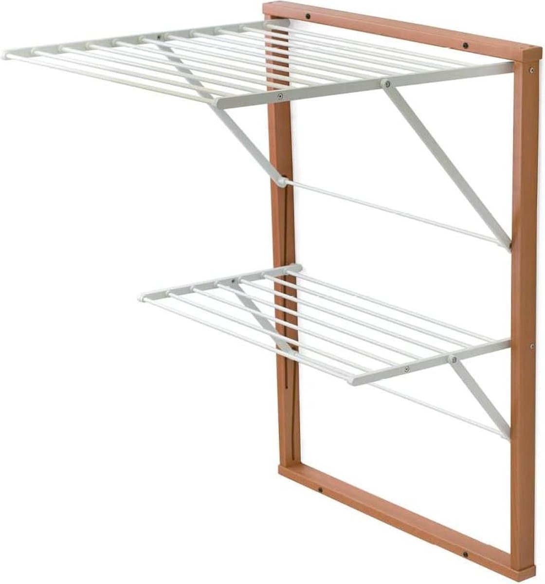 Droogrek KEVIN hout afsluitbaar - 11 m uittrekbaar - Finish Cherry Ar-It het hart van het hout - houten droogrek wanddroogrek — afbeelding 1