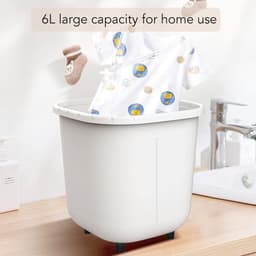 6L mini-wasmachine voorwaartse en achterwaartse rotatie - draagbare waslijn voor kamperen en slaapzalen - USB-voeding - automatische uitschakeling - Mini wasmachine — thumbnail 2