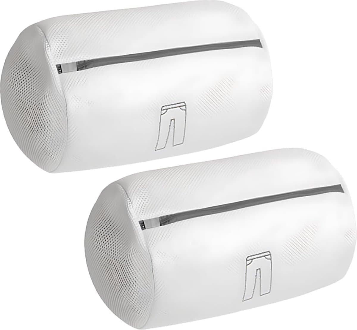 2 stuks net-waszakken, wasnet, wasnet voor wasmachine, waszak, herbruikbare en mesh-waszak voor jeans, overhemden, lichte jassen, T-shirts, enz. (22 x 33 cm) — afbeelding 1