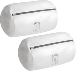 2 stuks net-waszakken, wasnet, wasnet voor wasmachine, waszak, herbruikbare en mesh-waszak voor jeans, overhemden, lichte jassen, T-shirts, enz. (22 x 33 cm) — thumbnail 1