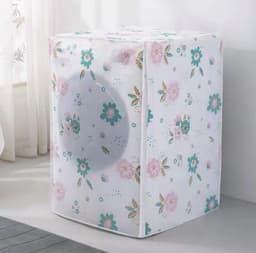 IBBO Shop - Wasmachine hoes - Wasmachine hoover - Wasmachine beschermer - Wasmachine overtrek - Waterdichte bescherming - Wasdroger beschermhoes - Hoes Cactus - tot 9 Kg - 63 x 62 x 85 cm - bloemen — thumbnail 1
