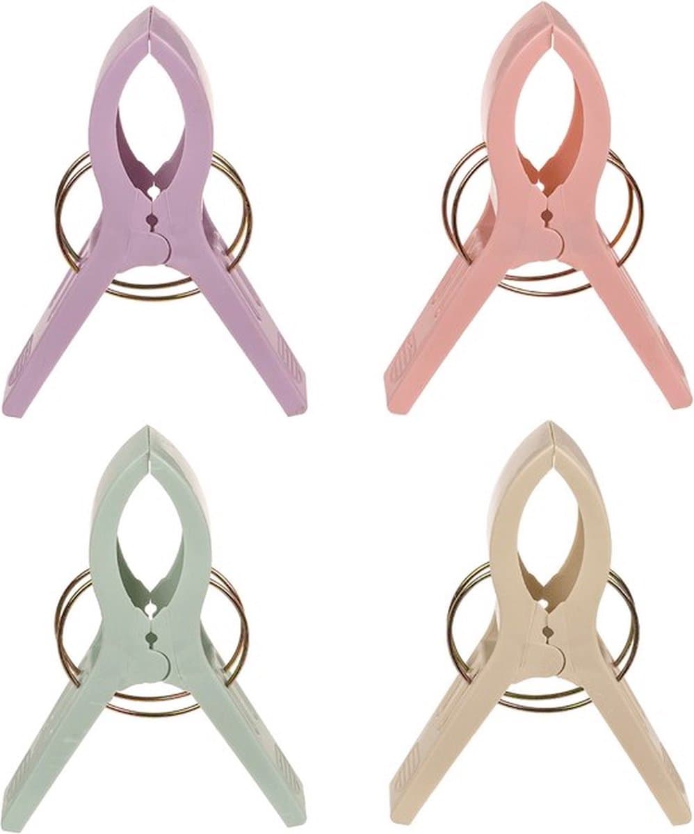 Strandlaken - Handdoek Knijpers / Clip | Set 4 stuks | Fashion Favorite — afbeelding 1