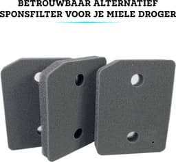 Somstyle 3x Spons Filter Geschikt Voor Miele Droger - 210 x 155 x 30 mm - Foam van Condensor Wasdroger - Droogkast — thumbnail 3