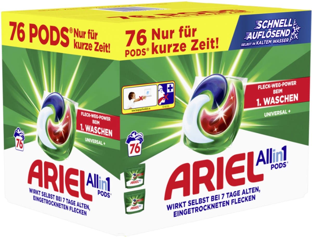 Ariel All in 1 wasmiddel Universele+ 76 PODS — afbeelding 1