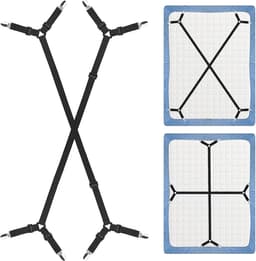 Ibenzoa® Duurzame Verstelbare Bed Spanner Set - 2 Stuks Zwart — thumbnail 1