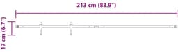 vidaXL - Ophangset - voor - schuifdeur - 213 - cm - koolstofstaal — thumbnail 2