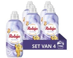 Robijn Wasverzachter - Puur & Zacht - 4 flessen -156 wasbeurten - Voordeelverpakking
