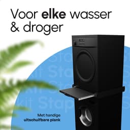 Bodo® Stapelkit - Uitschuifbare plank - Wasmachine en Droger - Universeel - Zwart — thumbnail 5