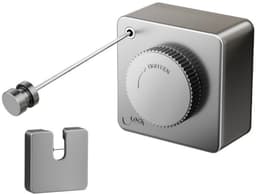Waslijn - Intrekbaar - Geen doorhangen - Wandgemonteerde intrekbare waslijn - 4,6 m - Roestvrijstalen touw - Grijs — thumbnail 1