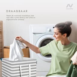 Wasmand 75L Opvouwbaar – Stevige Opbergmand met Handvatten – Waterdichte Was Organizer – Voor Kleding, Speelgoed of Linnen — thumbnail 4