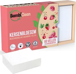 BambiClean Wasstrips Kersenbloesem - 120 wasbeurten - Milieuvriendelijke Wasmiddeldoekjes - Wasmiddel Strips — thumbnail 1