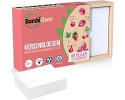 BambiClean Wasstrips Kersenbloesem - 120 wasbeurten - Milieuvriendelijke Wasmiddeldoekjes - Wasmiddel Strips