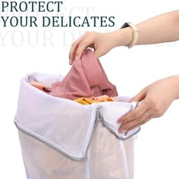 Waszak - 2 Stuks - Groot 40 × 50 CM - Waszakjes met Rits - Waszakken voor Wasgoed - Laundry Bag - Waszakje Lingerie - Wasnet - Waszak Wasmachine - Washing Bag - Waszakjes - Waszak Ondergoed - Waszakjes Groot - Wasnetten met Rits voor Wasgoe — thumbnail 2