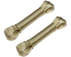Benson Waslijn incl. 13 knijpers - 2x - elastisch van 190 tot 330 cm - met haken