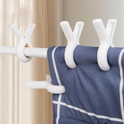 16 stuks - Strandlakenklemmen - Grote strandhanddoekclips - Zware plastic handdoekklemmen - wasknijpers - Geschikt voor strandhanddoeken - met sterke roestwerende veren - voor dekens, handdoeken, kleding waslijn, het hangrek - wit en kaki — thumbnail 4