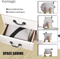 Hanging Laundry Hamper Rugzak met Verstelbare Schouderbanden - Opvouwbare Opbergtas voor Vuile Kleding - Ideaal voor Reis en Appartement (Beige) — thumbnail 4