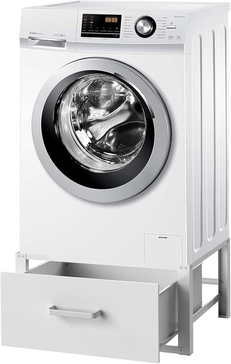 Wasmachine verhoger met lade - Wasmachine verhoger - Wasmachine sokkel - Wasmachine verhoger met lade - Wasmachine opbouwmeubel — afbeelding 1