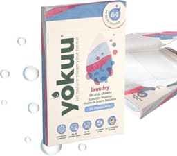 YOKUU Probiotische Wasstrips - 64 Wasbeurten - Parfum Vrij - Reis Wasmiddel - Ultra Geconcentreerd en Voorgedoseerd - Ecologisch Wasproduct — thumbnail 1