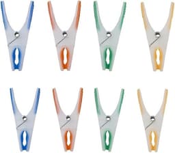 Wasknijpersmandje met haak en 72 stuks stevige plastic softgrip wasknijpers - Was ophangen handige artikelen — thumbnail 3
