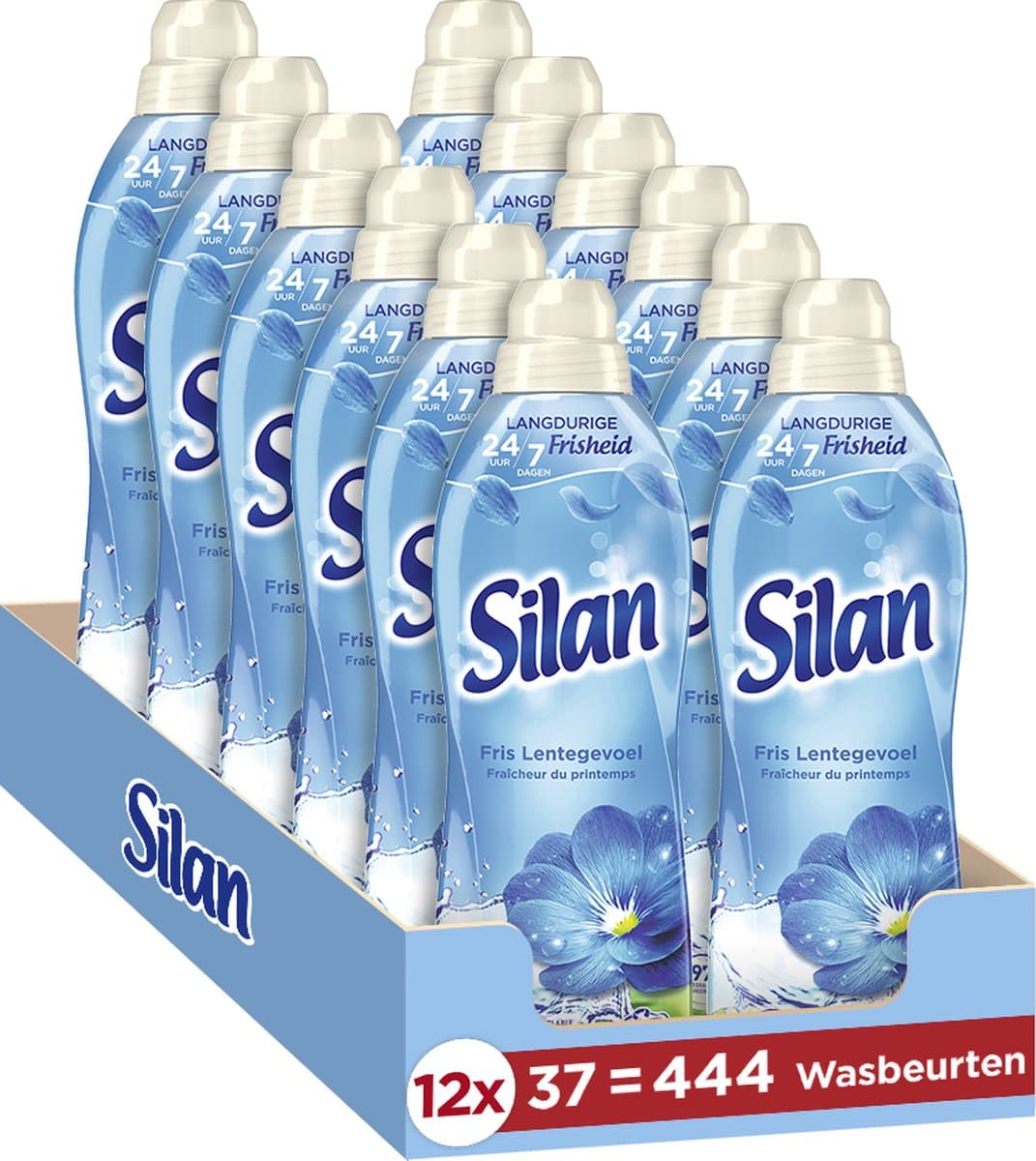 Silan Fris Lentegevoel - Wasverzachter - Langdurige Frisheid - Voordeelverpakking - 12 x 37 wasbeurten — afbeelding 1