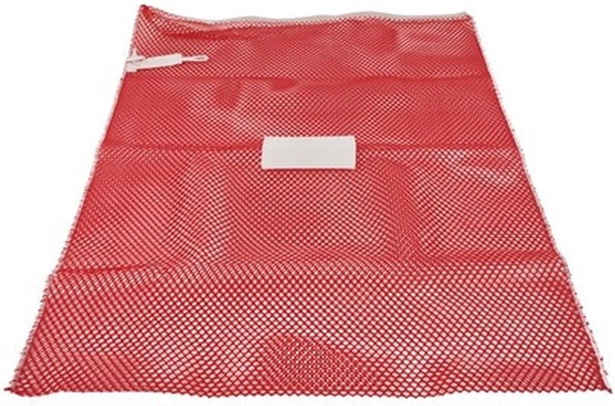 Premium wasnet 60x90 cm - Met knoopsluiting - Rood — afbeelding 1