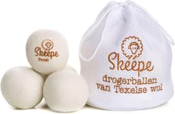 Texel Wollen Drogerballen XL 6 stuks in opbergzak met koord – Wasdrogerballen - Wasbollen - Droogballen - Duurzaam was drogen - Texelse wol en Merinowol — thumbnail 1