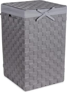 Wasmand Grijs 30 x 30 x H.50 cm - Praktische Opbergmand voor Kleding — thumbnail 1