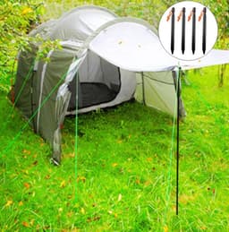 Zwarte aluminiumlegering haringen 20 stuks met trekkoord voor kamperen en wandelen — thumbnail 3