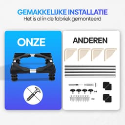 Olvy Home - Wasmachine Verhoger - Wasmachine Opbouwmeubel - Wasmachine Sokkel - Kast - Ook voor Droger, Koelkast, Vaatwasser en Vriezer — thumbnail 2