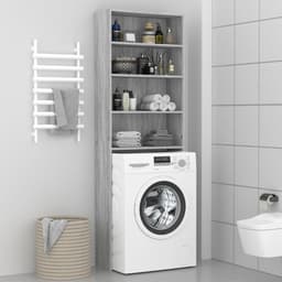 Wasmachine ombouw - Kast - Opbouwmeubel - Verhoger - Wasmachine meubel - Opbergkast - Hout - Grijs Sonoma — thumbnail 2