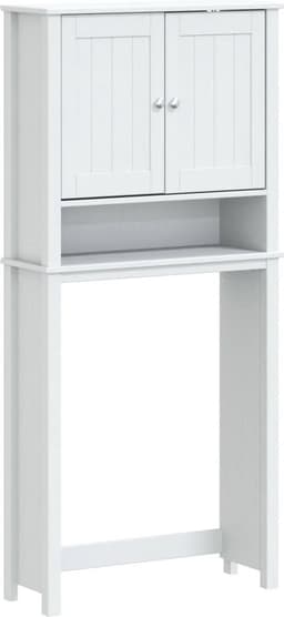 Wasmachine ombouw - Kast - Opbouwmeubel - Verhoger - Wasmachine meubel - Opbergkast - Hout - Wit — thumbnail 4