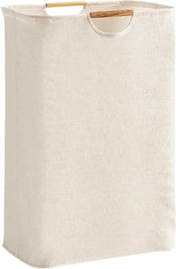 Wasmand - Met handvaten - Duurzaam - Opvouwbare Mand Vuile Was - Wassen - Huishouden - Wasmanden - Wassorteerder - Eenvoudig - Opbergmand - Vuile Klerenmand - Organizer Kleding - wit - 30*30*40cm - Oxford — thumbnail 1