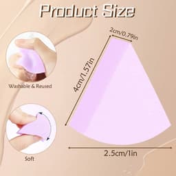 6 Stuks Mini Make-up Sponzen Driehoekig - Wasbare Cosmetica Applicators voor Foundation en Concealer — thumbnail 2