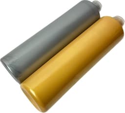 Südor Textielverf set 2 x 500 ml (goud en zilver). Wasbestendige textielverf voor lichte stoffen. Wasmachinebestendig, wasbestendig. Fixatie door strijken — thumbnail 2