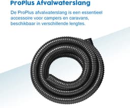 ProPlus Afvalwaterslang - 5 m - Afwatering - Temperatuurbestendig - Flexibel en Uittrekbaar - ø 32 mm - Voor het Geleiden van Afvalwater vanuit caravans/campers, vijvers en zwembaden - Afvoerkanaal - Zwart — thumbnail 2