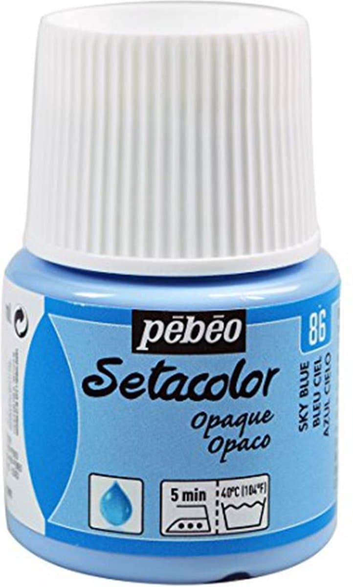 Pébéo Setacolor Hemelsblauwe Textielverf - 45ml textielverf voor donkere en lichte stoffen — afbeelding 1