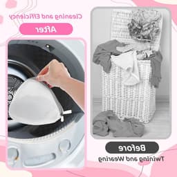 2 Stuks Fijnmazig Wasnet voor Beha's en Ondergoed - Ideaal voor Babykleding en Sokken, Halfcirkelvorm 18 x 15 cm — thumbnail 2
