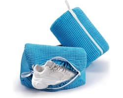 Schoenenwaszakken voor de wasmachine - 2 stuks ademend en chenille, ideaal voor het reinigen van schoenen
