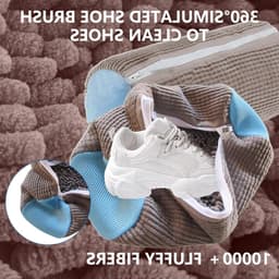 Shoe Wash Bag - 2 Pieces - Zip Shoe Bag - Ademend Chenille Schoenreiniging - Waszak voor Wasmachine en Droger — thumbnail 3