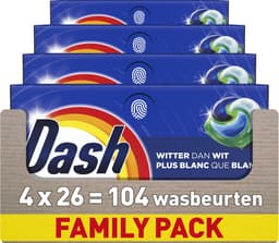 Dash Wasmiddel Pods® - Witter dan Wit - 4 x 26 Wasbeurten — thumbnail 1