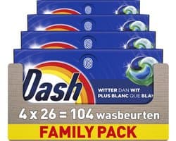 Dash Wasmiddel Pods® - Witter dan Wit - 4 x 26 Wasbeurten